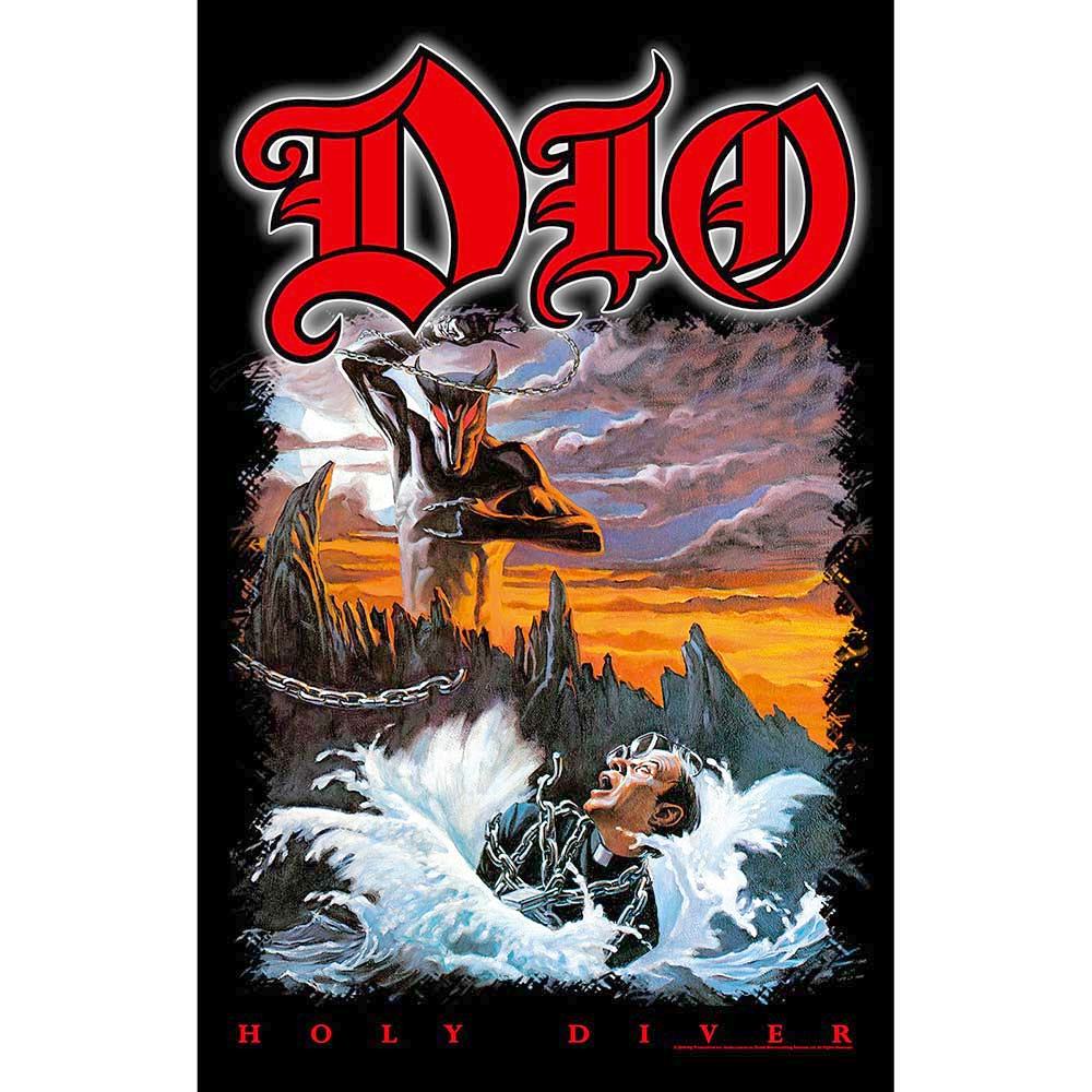 Dio - Holy Diver Textiel Poster - Zwart